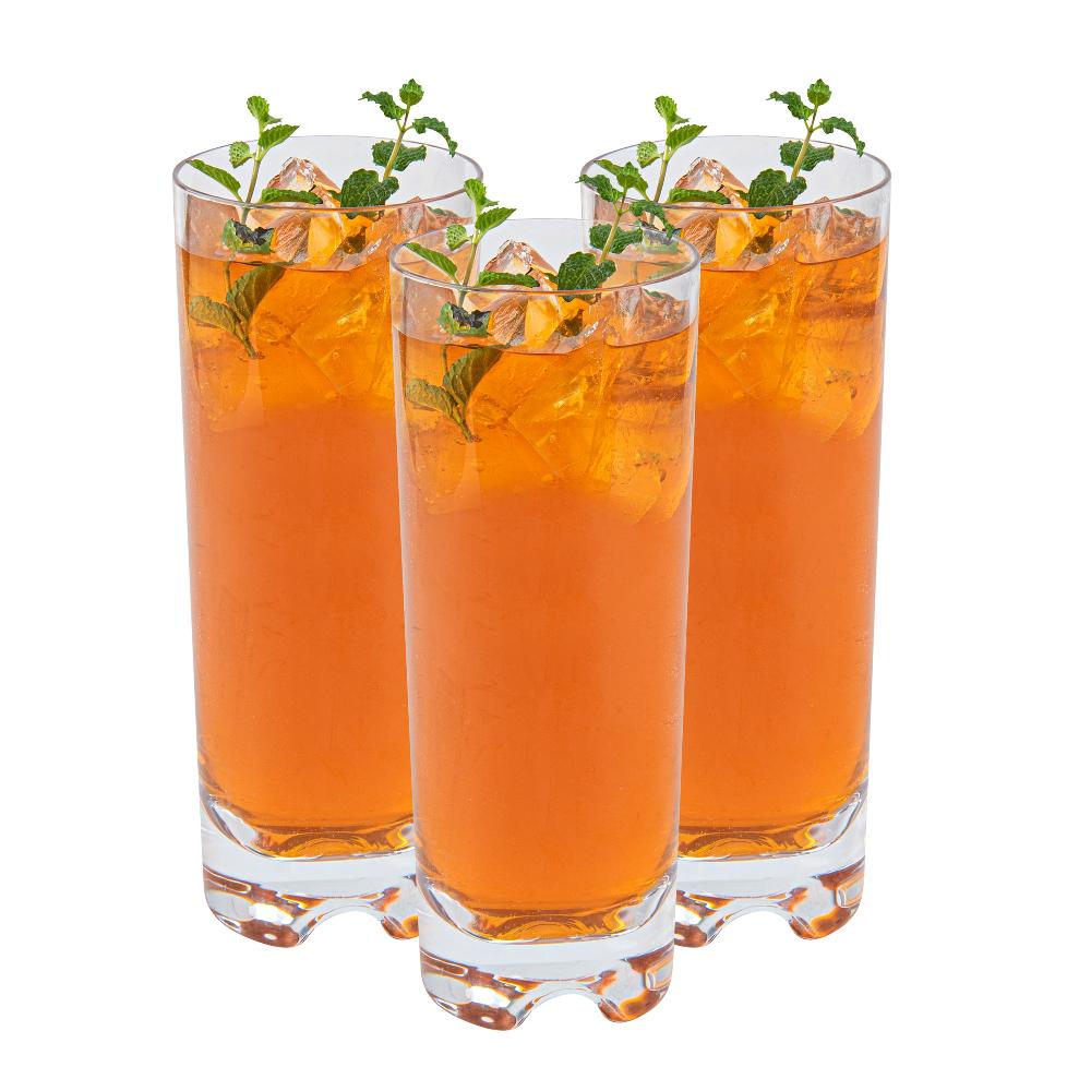 restaurantware Bev Tek 16 oz Polycarbonate Beverage Glass - 2 3/4" x 2 3/4" x 7 1/4" - 48 count box