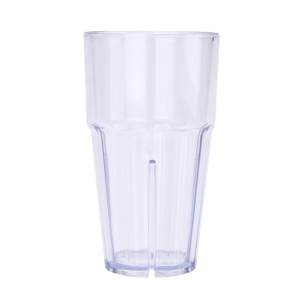 Restaurantware Bev Tek 16 Oz Round Clear Plastic Tumbler - Shatter-Resistant - 3 1/2" X 3 1/2" X 6" - 50 Count Box