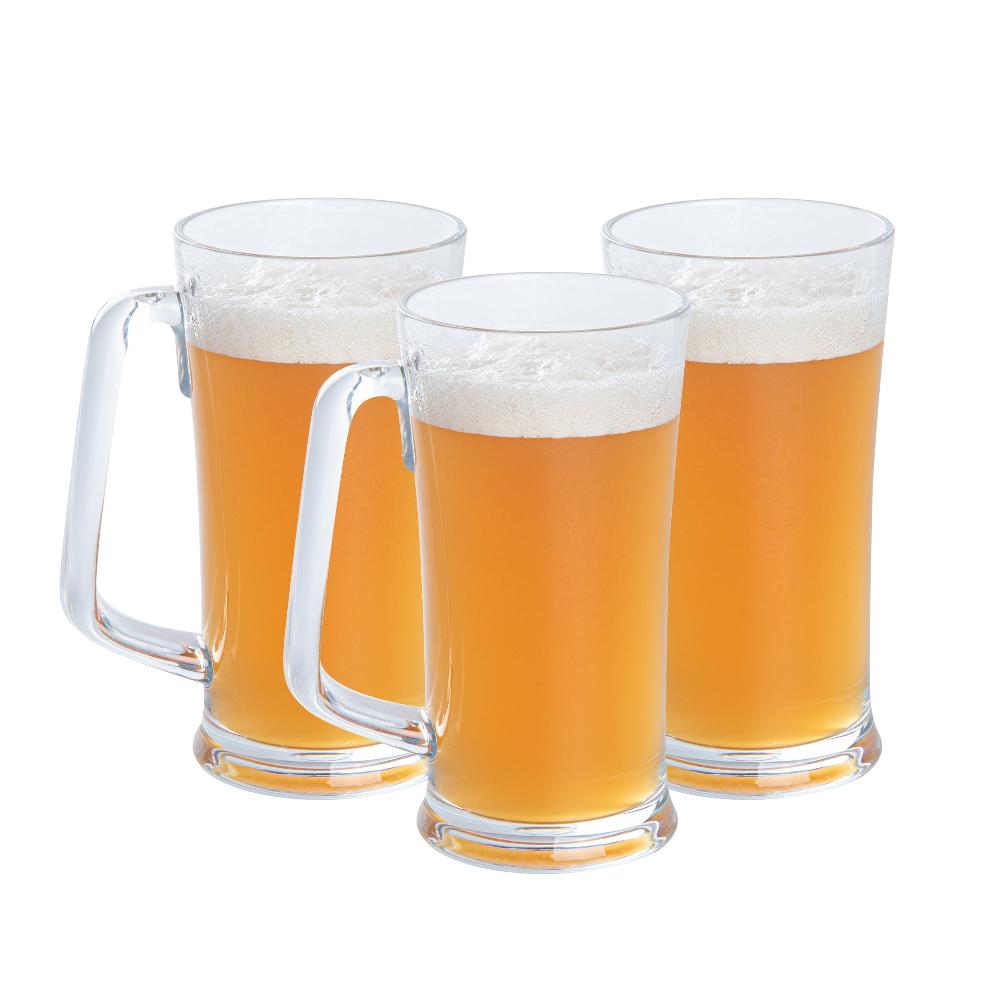 restaurantware Bev Tek 17 oz Polycarbonate Beer Mug - 4 3/4" x 3 1/4" x 6 1/2" - 48 count box