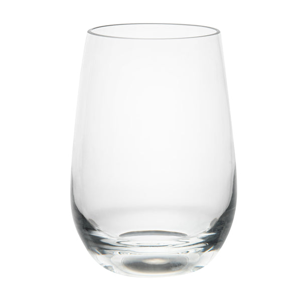 Restaurantware Bev Tek 17 Oz Polycarbonate Stemless Wine Glass - 3 1/2" X 3 1/2" X 5" - 48 Count Box