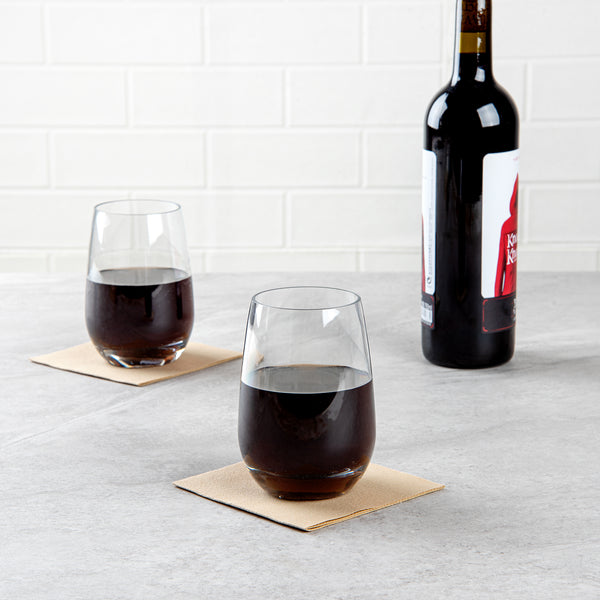 Restaurantware Bev Tek 17 Oz Polycarbonate Stemless Wine Glass - 3 1/2" X 3 1/2" X 5" - 48 Count Box