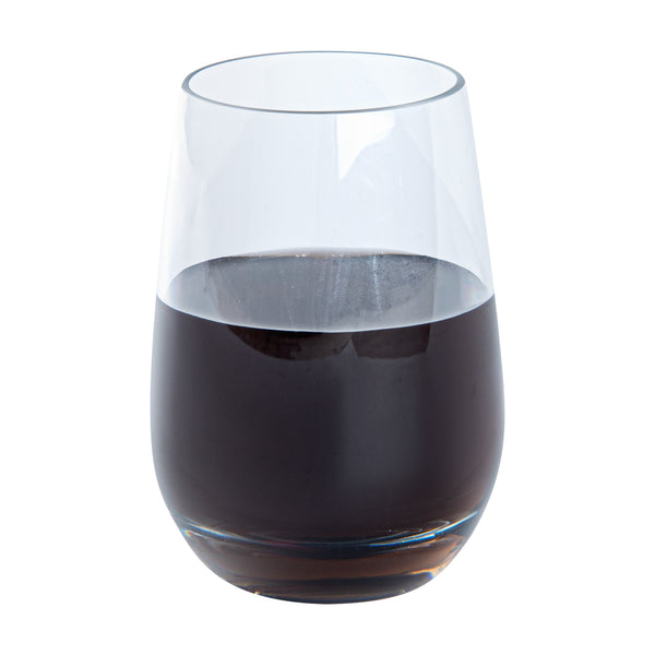 Restaurantware Bev Tek 17 Oz Polycarbonate Stemless Wine Glass - 3 1/2" X 3 1/2" X 5" - 48 Count Box