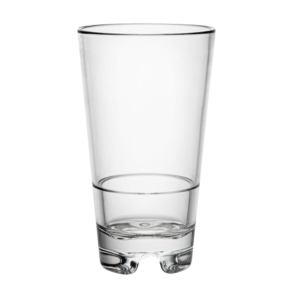Restaurantware Bev Tek 18 Oz Polycarbonate Highball Glass - Stackable - 3 1/2" X 3 1/2" X 6 1/4" - 48 Count Box