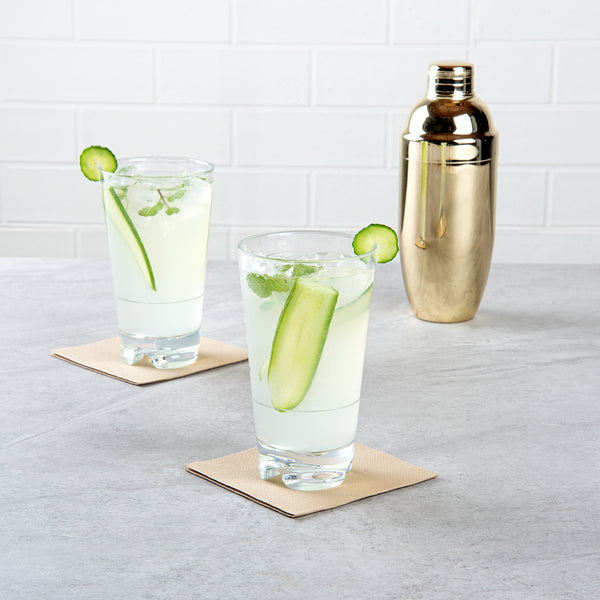 Restaurantware Bev Tek 18 Oz Polycarbonate Highball Glass - Stackable - 3 1/2" X 3 1/2" X 6 1/4" - 48 Count Box
