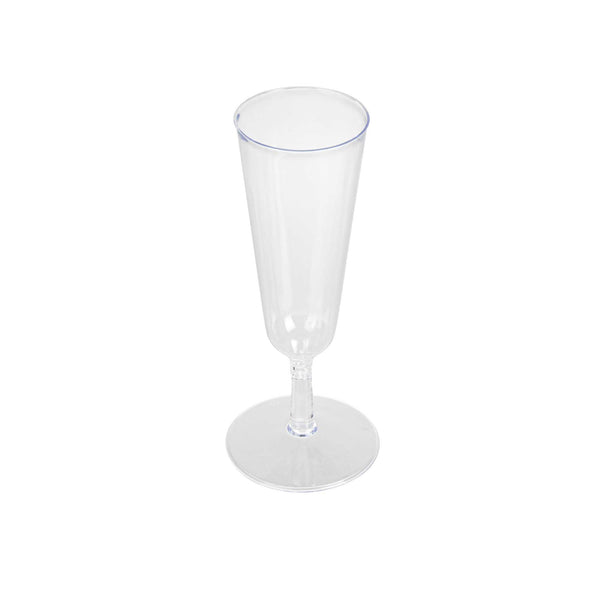 Restaurantware Bev Tek 2 Oz Round Clear Plastic Mini Champagne Glass - 2" X 2" X 5" - 100 Count Box