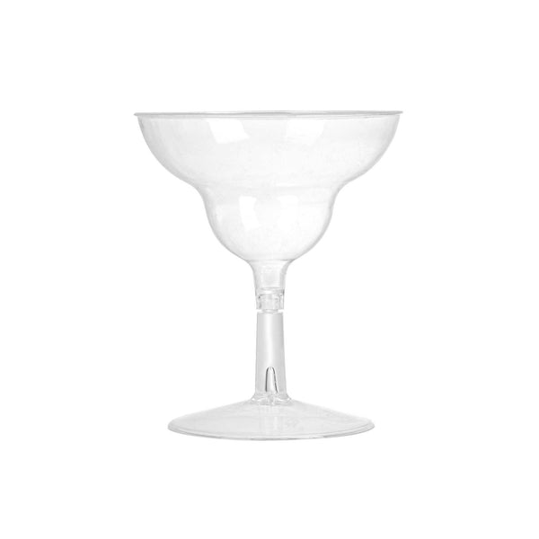 Restaurantware Bev Tek 2 Oz Round Clear Plastic Mini Margarita Glass - 2 3/4" X 2 3/4" X 3 1/4" - 100 Count Box