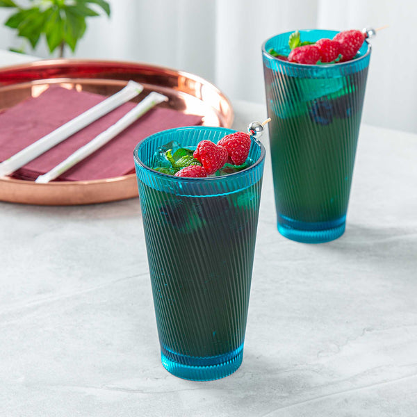 Restaurantware Bev Tek 20 Oz Blue SAN Plastic Tumbler - 48 Count Box