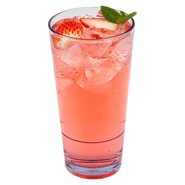 Restaurantware Bev Tek 20 Oz Clear SAN Plastic Cooler Glass - 3 1/2" X 3 1/2" X 6 1/2" - 50 Count Box