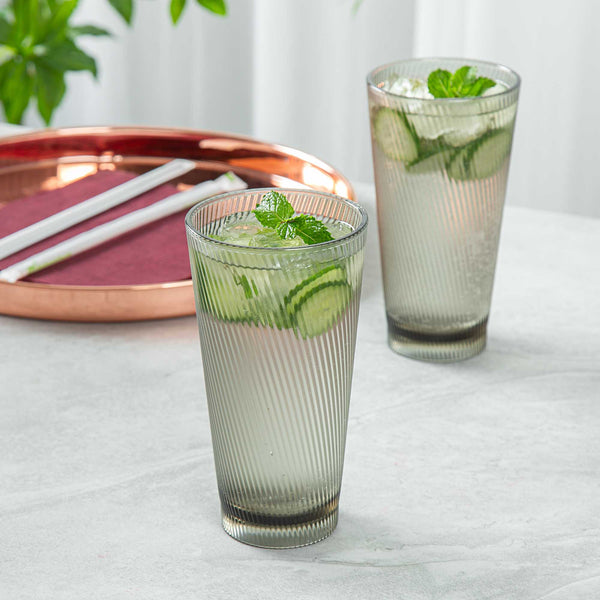 Restaurantware Bev Tek 20 Oz Gray SAN Plastic Tumbler - 48 Count Box