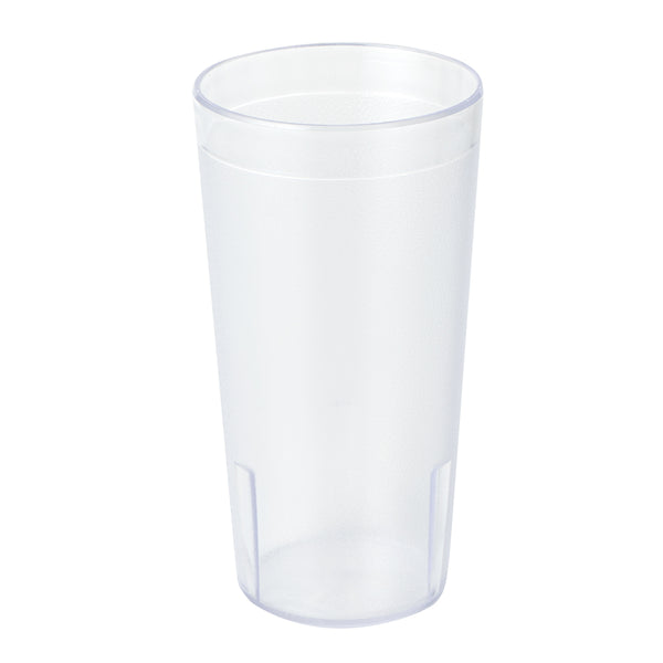 Restaurantware Bev Tek 20 Oz SAN Plastic Tumbler - Pebbled - 3 1/2" X 3 1/2" X 6 1/2" - 12 Count Box