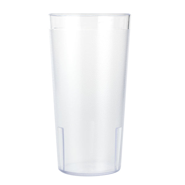 Restaurantware Bev Tek 20 Oz SAN Plastic Tumbler - Pebbled - 3 1/2" X 3 1/2" X 6 1/2" - 12 Count Box
