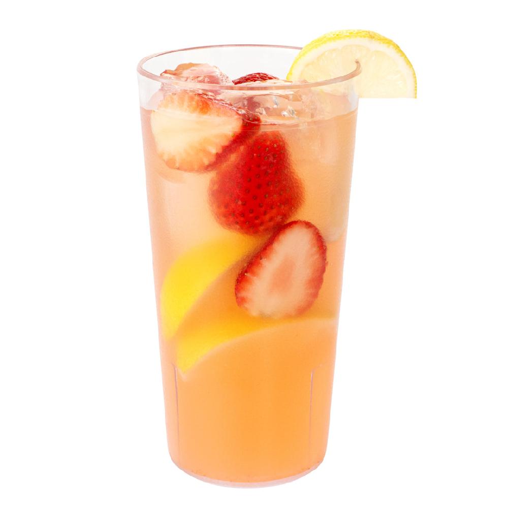 restaurantware Bev Tek 20 oz SAN Plastic Tumbler - Pebbled - 3 1/2" x 3 1/2" x 6 1/2" - 12 count box