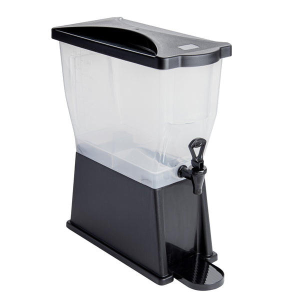 Restaurantware Bev Tek 3 Gal Black Beverage Dispenser - 16" X 8" X 21" - 1 Count Box