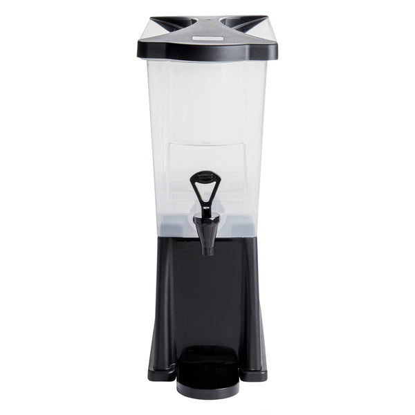 Restaurantware Bev Tek 3 Gal Black Beverage Dispenser - 16" X 8" X 21" - 1 Count Box