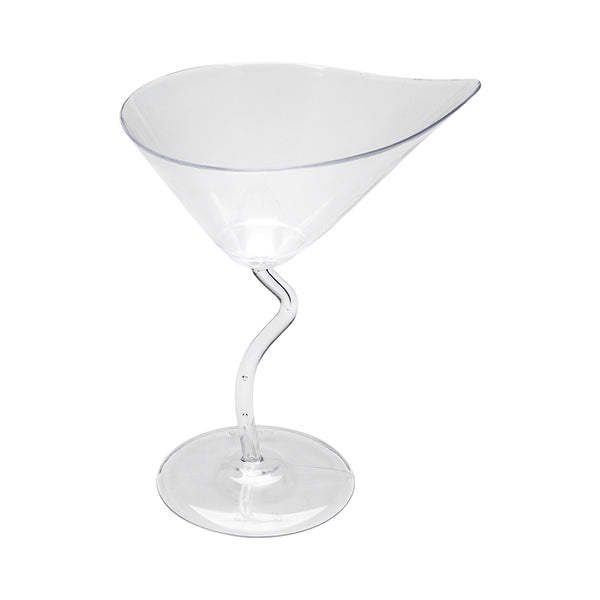 Restaurantware Bev Tek 3 Oz Clear Plastic Dekko Martini Glass - 3 3/4" X 3" X 4 3/4" - 100 Count Box