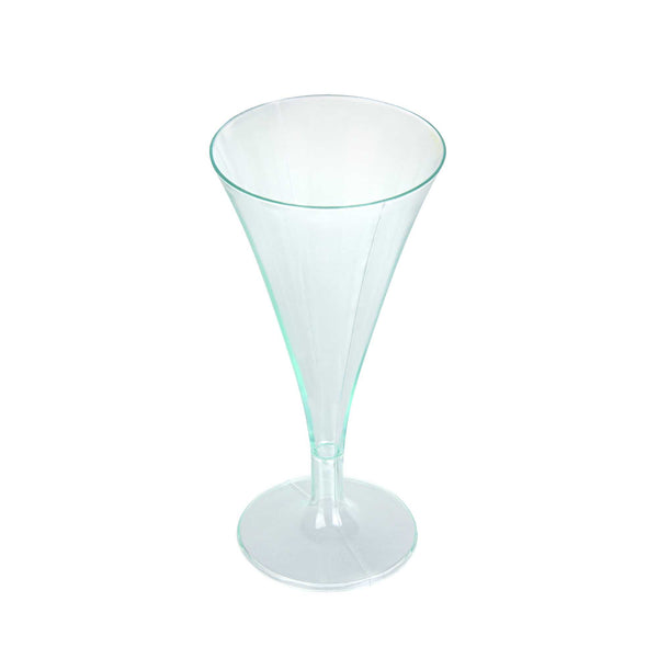 Restaurantware Bev Tek 3 Oz Round Seagreen Plastic Aperitif Glass - 2 1/2" X 2 1/2" X 5" - 100 Count Box