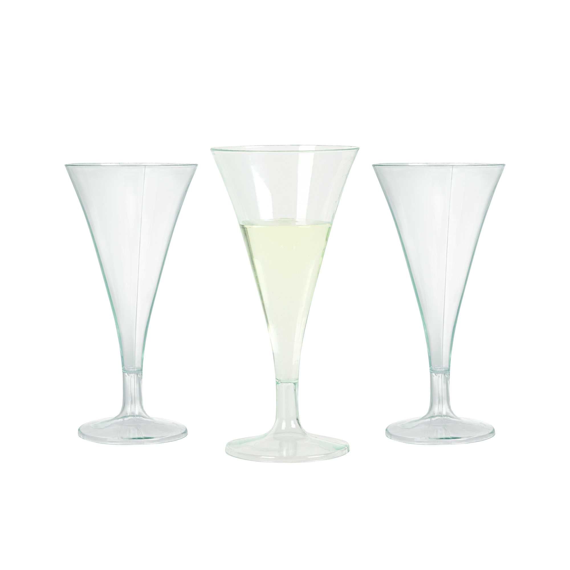 restaurantware Bev Tek 3 oz Round Seagreen Plastic Aperitif Glass - 2 1/2" x 2 1/2" x 5" - 100 count box