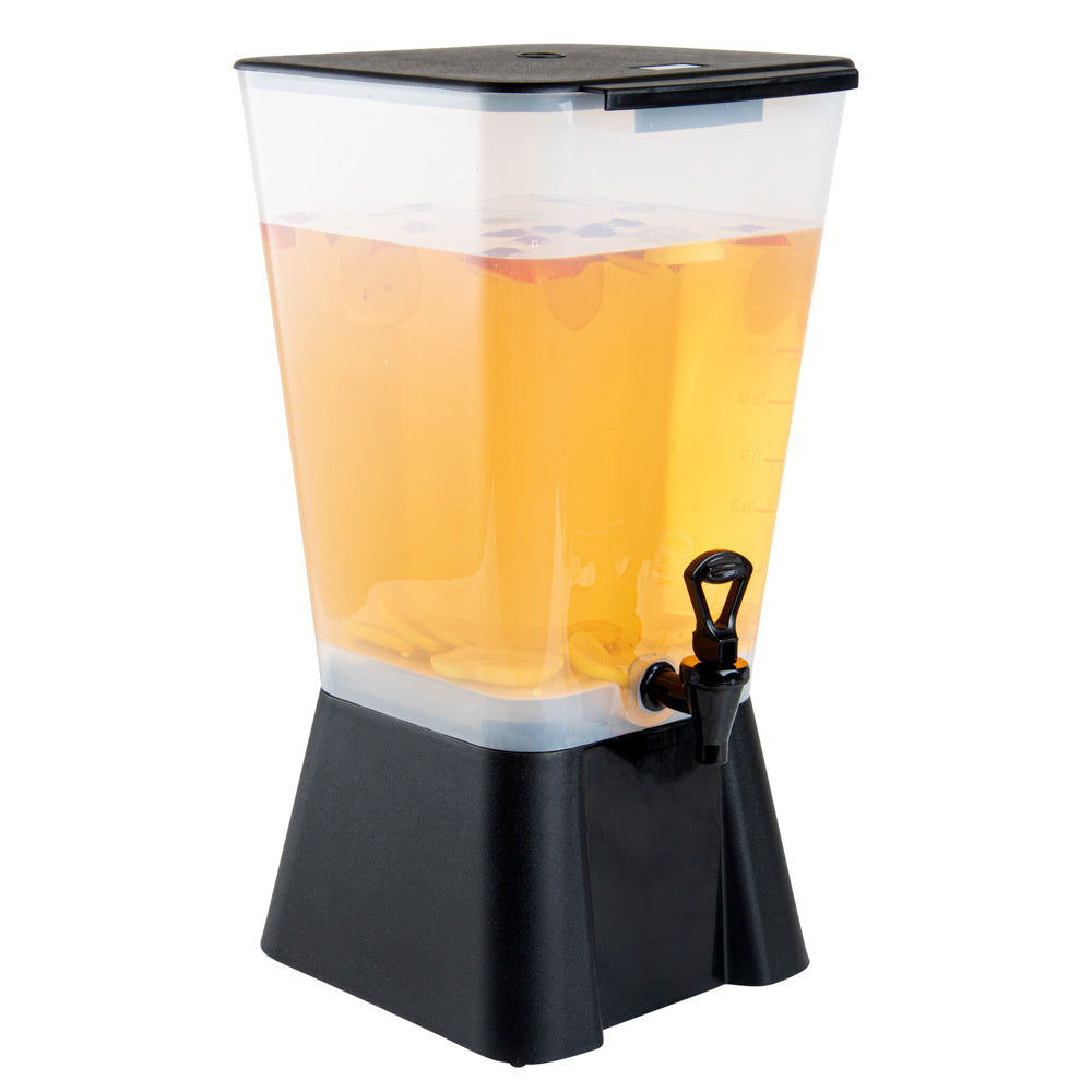 restaurantware Bev Tek 5 gal Black Beverage Dispenser - 12 1/2" x 11" x 22" - 1 count box