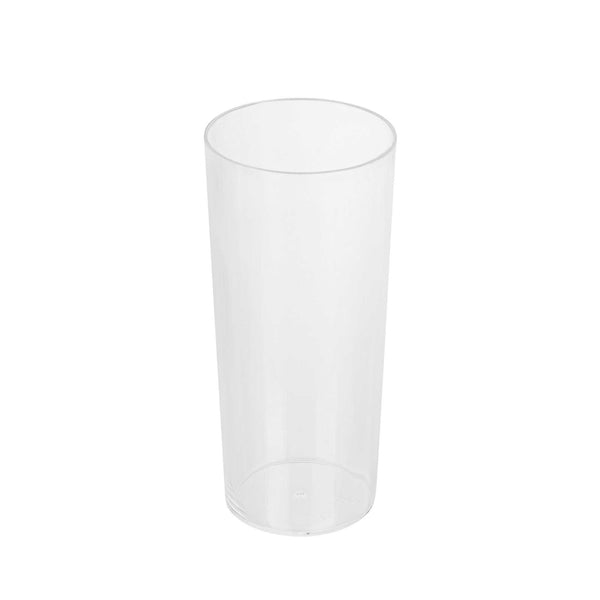 Restaurantware Bev Tek 5 Oz Round Clear Plastic Cannello Cocktail Glass - 1 3/4" X 1 3/4" X 4" - 100 Count Box