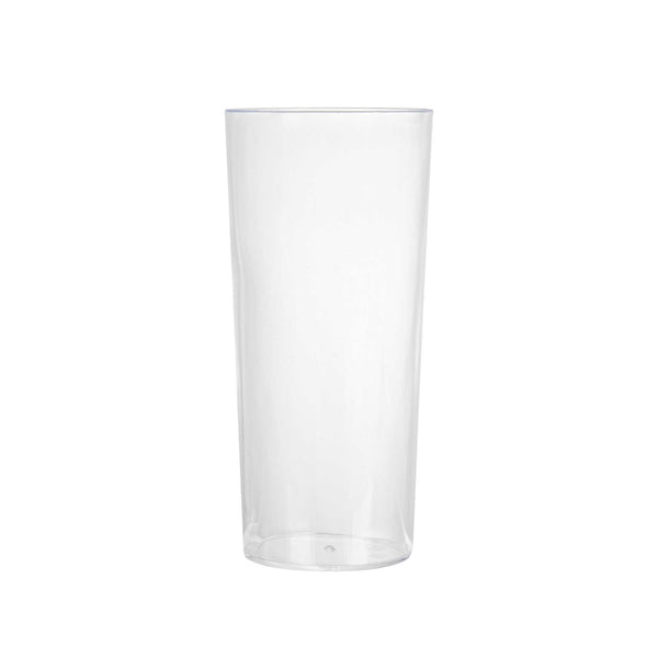 Restaurantware Bev Tek 5 Oz Round Clear Plastic Cannello Cocktail Glass - 1 3/4" X 1 3/4" X 4" - 100 Count Box