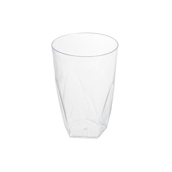 Restaurantware Bev Tek 5 Oz Round Clear Plastic Edge Glass - 2 1/4" X 2 1/4" X 3 1/4" - 100 Count Box