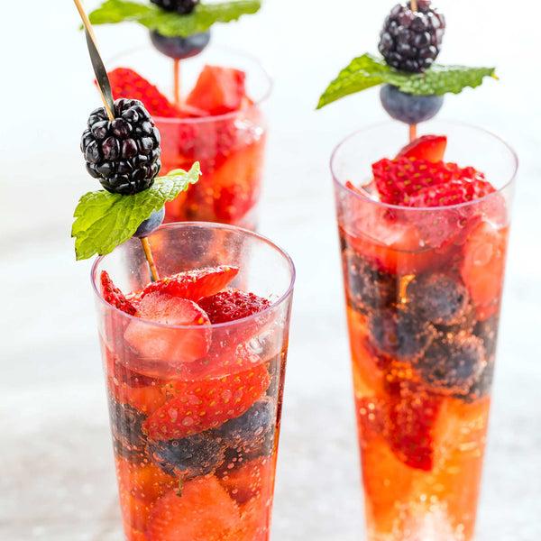 Restaurantware Bev Tek 5 Oz Round Clear Plastic Tall Cocktail Glass - 2" X 2" X 4 1/2" - 100 Count Box