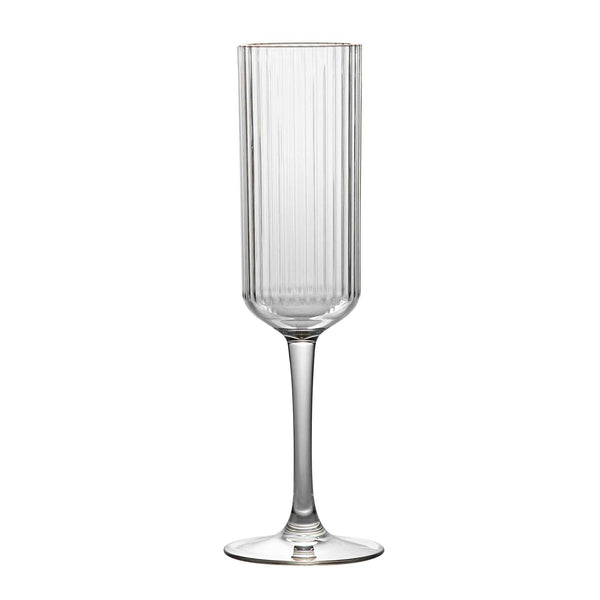 Restaurantware Bev Tek 6 Oz Clear SAN Plastic Champagne Flute - 48 Count Box