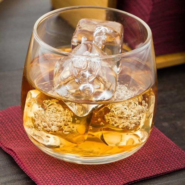 Restaurantware Bev Tek 6 Oz Round Medium Scotch Glass - Lowball - 2 1/2" X 2 1/2" X 3" - 10 Count Box