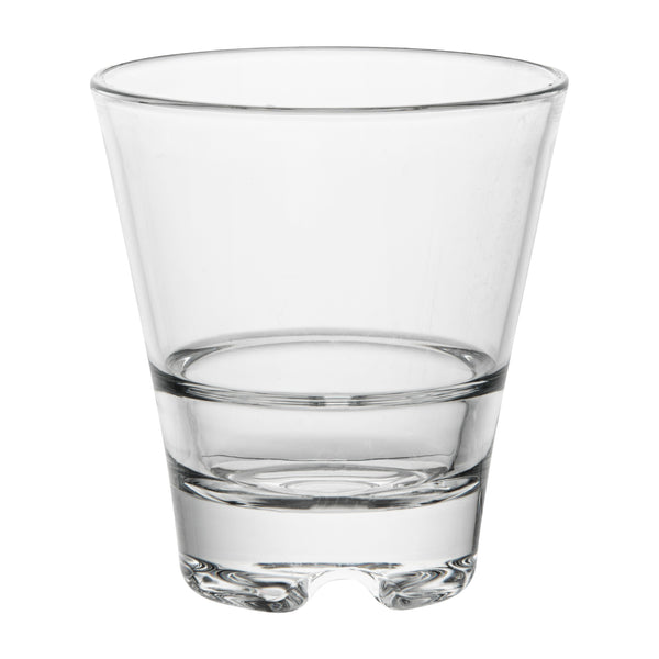 Restaurantware Bev Tek 9 Oz Polycarbonate Rocks Glass - Stackable - 3 1/2" X 3 1/2" X 3 3/4" - 48 Count Box