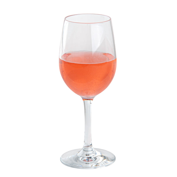 Restaurantware Bev Tek 9 Oz Polycarbonate Wine Glass - 2 3/4" X 2 3/4" X 7" - 48 Count Box