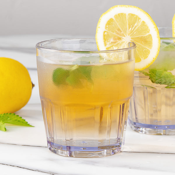 Restaurantware Bev Tek 9 Oz Round Clear Plastic Tumbler - Shatter-Resistant - 3 1/2" X 3 1/2" X 3 1/2" - 50 Count Box