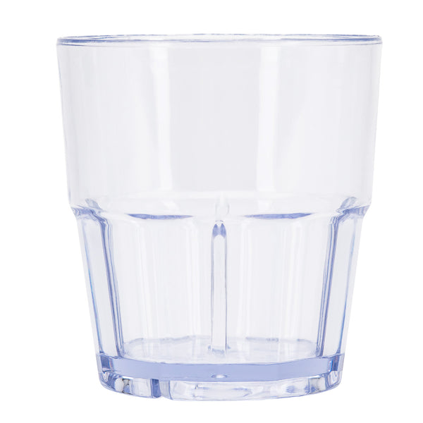 Restaurantware Bev Tek 9 Oz Round Clear Plastic Tumbler - Shatter-Resistant - 3 1/2" X 3 1/2" X 3 1/2" - 50 Count Box