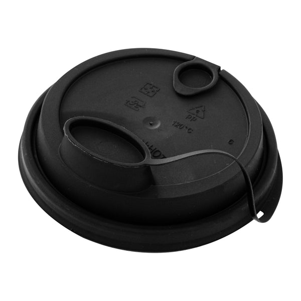 Restaurantware Bev Tek Black Plastic 2-in-1 Straw Or Sippy Cup Lid - With Two Plugs Fits 12 16 And 24 Oz - 500 Count Box