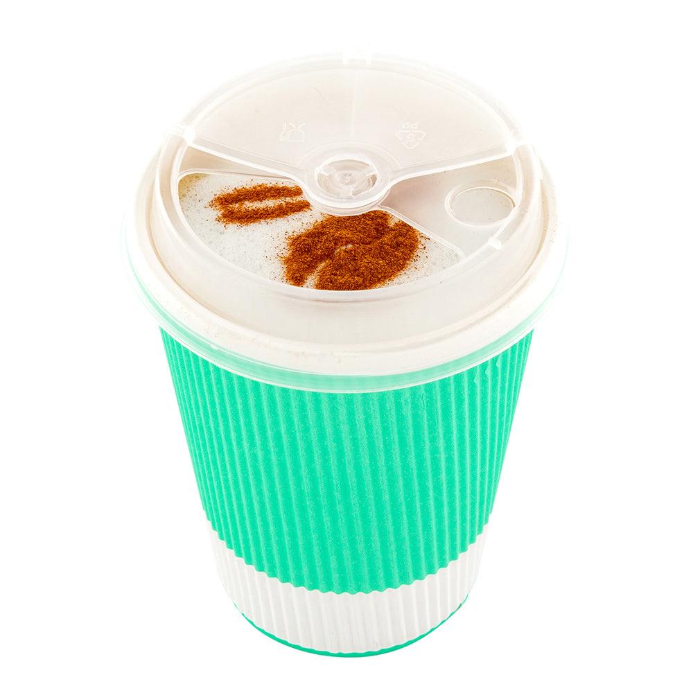 restaurantware Bev Tek Clear Plastic 2-in-1 Straw or Sip Hot / Cold Drinking Cup Lid - Fits 12 16 and 24 oz - 100 count box