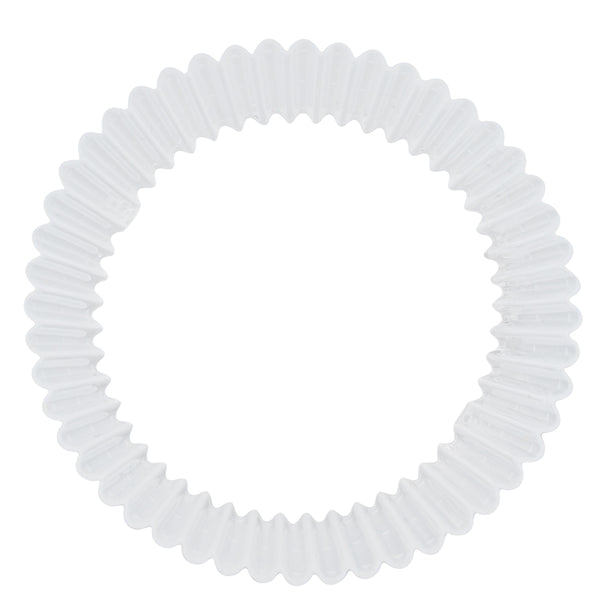 Restaurantware Bev Tek Clear Plastic Ripple Hot / Cold Cup Sleeve - Fits 12 16 And 24 Oz - 1000 Count Box