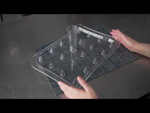 Restaurantware Bev Tek Clear Plastic Serving Tray - 14 1/2" X 10 1/2" X 1" - For 5 Oz Round Tall Cocktail Glass - 5 Count Box