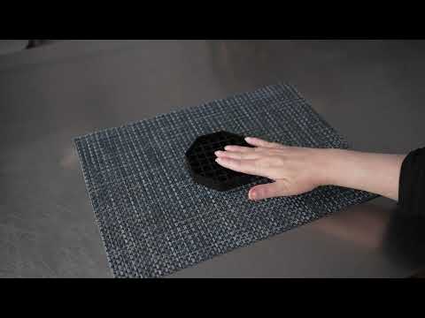 Restaurantware Bev Tek Octagon Black Plastic Drip Tray - With Removable Grate - 4" - 10 Count Box