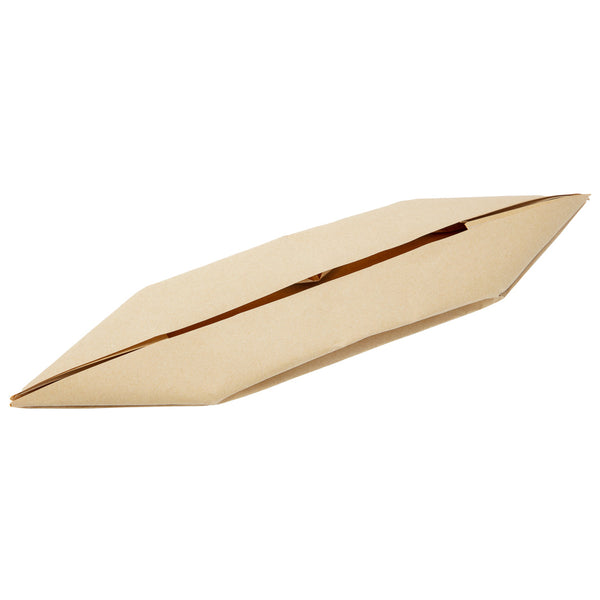 Restaurantware Bio Tek 12 Oz Kraft Paper Handmade Origami Boat - Greaseproof - 13 1/2" X 4" X 1 1/2" - 100 Count Box