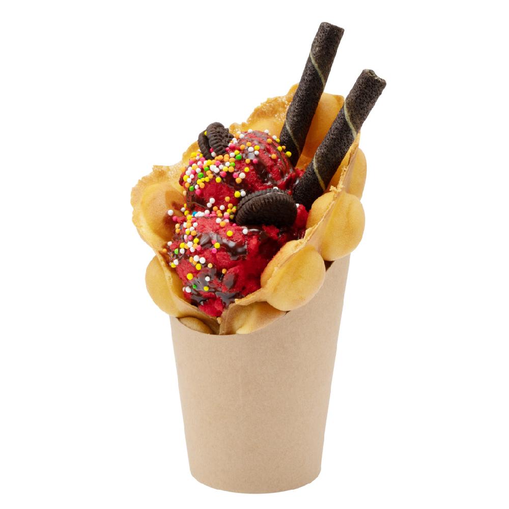 Restaurantware Bio Tek 12 Oz Round Kraft Paper Incline Cup - 3 1/2" X 3 1/2" X 4 3/4" - 100 Count Box