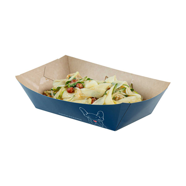 Restaurantware Bio Tek 2 Lb Frenchie Paper #200 Food Tray / Boat - 6 1/2" X 3 3/4" X 2 1/4" - 200 Count Box