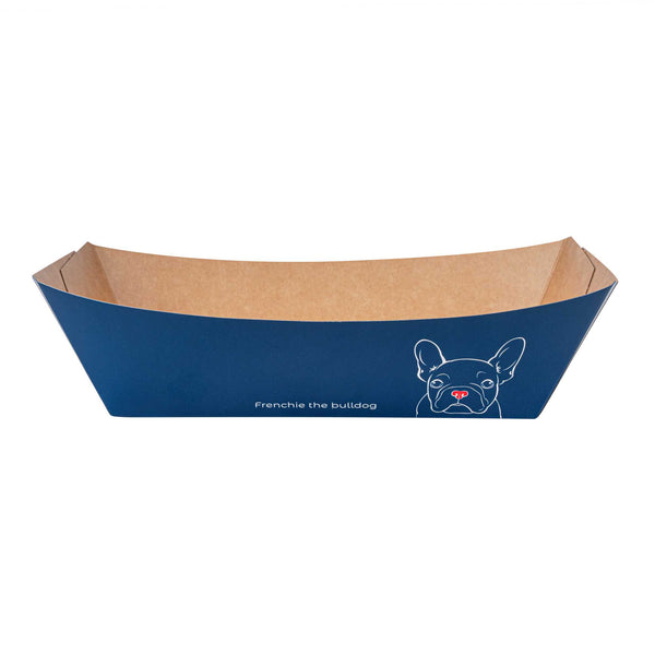 Restaurantware Bio Tek 2 Lb Frenchie Paper #200 Food Tray / Boat - 6 1/2" X 3 3/4" X 2 1/4" - 200 Count Box
