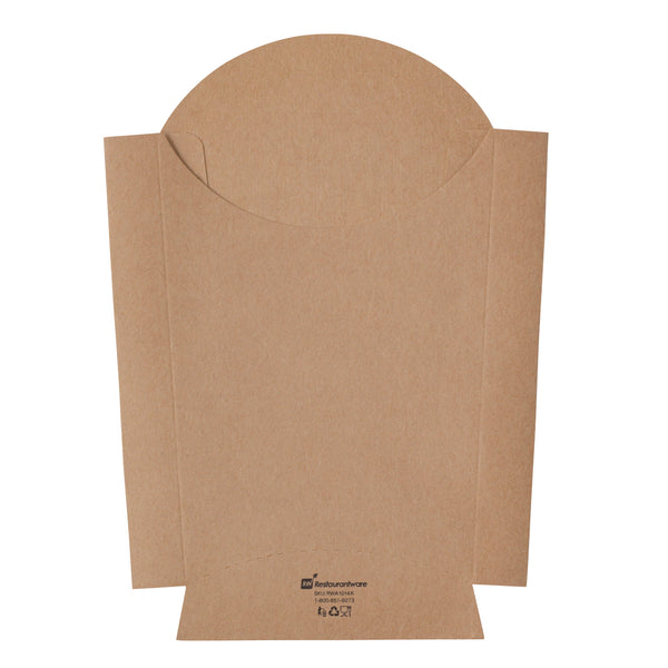 Restaurantware Bio Tek 4 Oz Kraft Paper Fry Cup / Snack Container - 4 3/4" X 3 1/2" X 5" - 100 Count Box