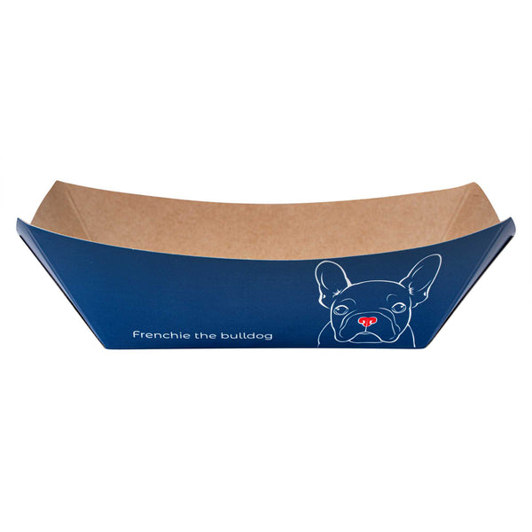 Restaurantware Bio Tek 6 Oz Frenchie Paper #40 Food Tray / Boat - 3 1/4" X 2" X 1 1/2" - 400 Count Box