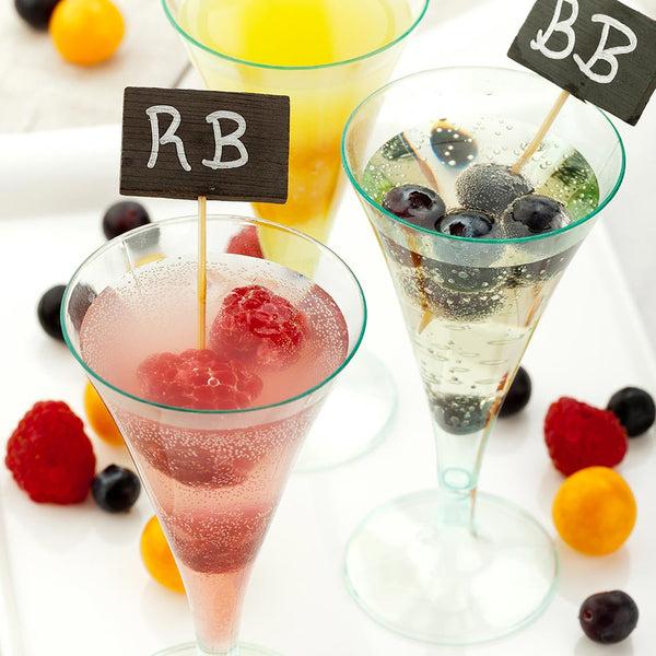 Restaurantware Black Bamboo Chalkboard Pick - 4" X 1 1/4" - 1000 Count Box