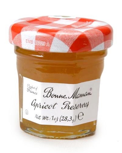 restaurantware Bonne Maman 1.0 oz Mini Jar - Apricot Preserve - 60 count box