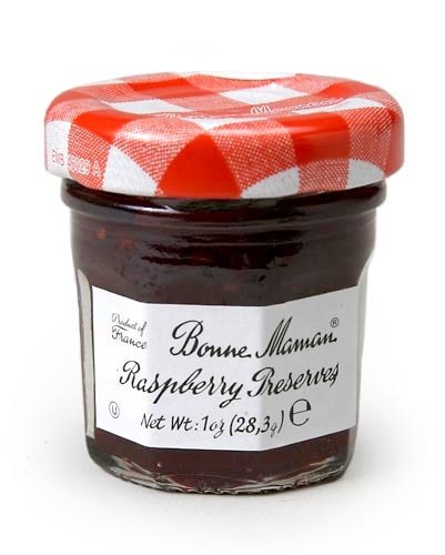 restaurantware Bonne Maman 1.0 oz Mini Jar - Raspberry Preserve - 60 count box