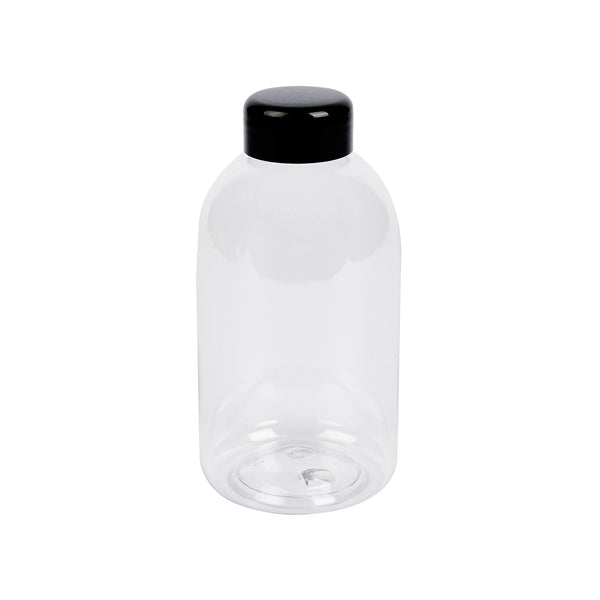Restaurantware Bottle Tek 20 Oz Round Clear PET Juice Bottle - With Cap - 3 " X 3" X 6 1/4" - 100 Count Box"