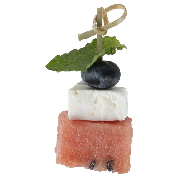 Restaurantware Bundle: Pixy 2000 Munchkin Natural Bamboo Knotted Pick - 2 1/2"