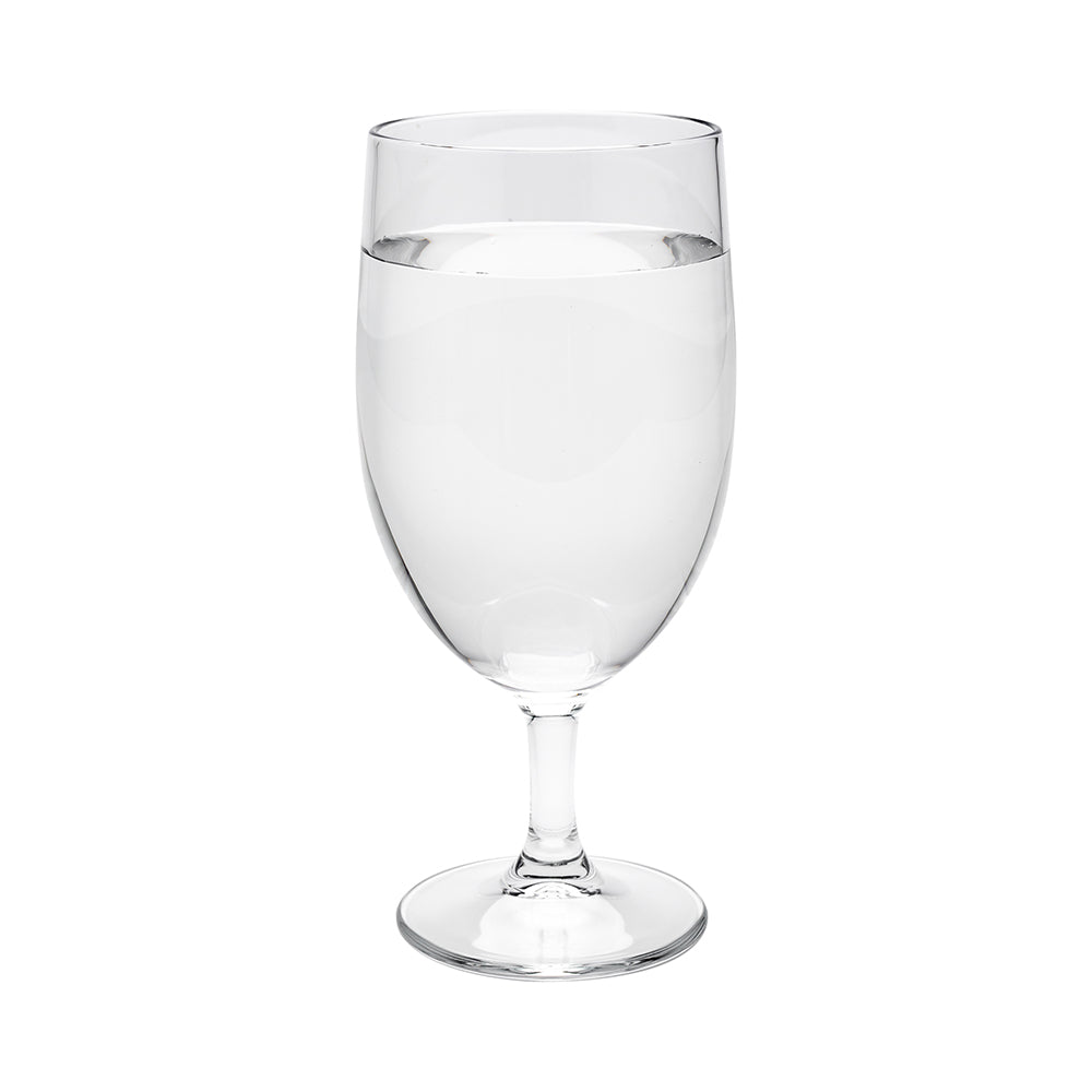 restaurantware Cascata 14 oz Water Goblet Glass - 3" x 3" x 7" - 12 count box