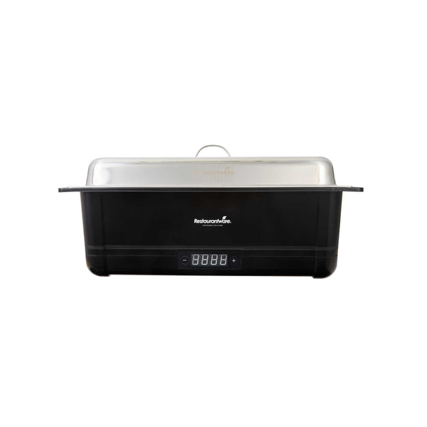 Restaurantware Cater Tek 14 Qt Full Size Electric Chafer - Food Pan Digital Temperature Control 120V 760W - 1 Count Box